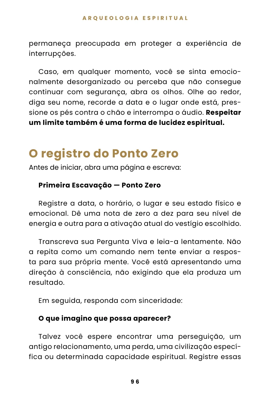 Página interna com o registro do Ponto Zero